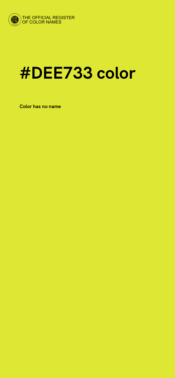 #DEE733 color image