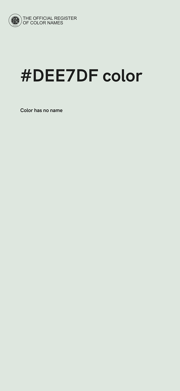 #DEE7DF color image