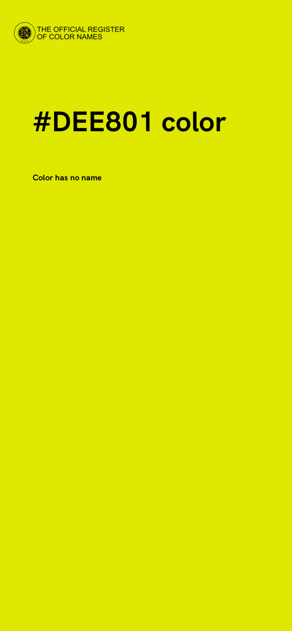#DEE801 color image