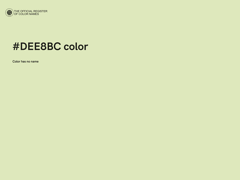 #DEE8BC color image