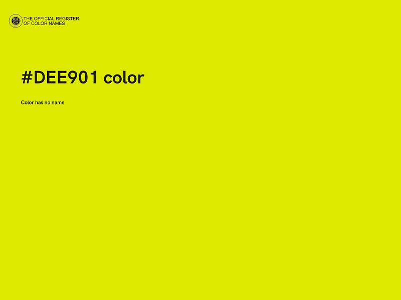 #DEE901 color image