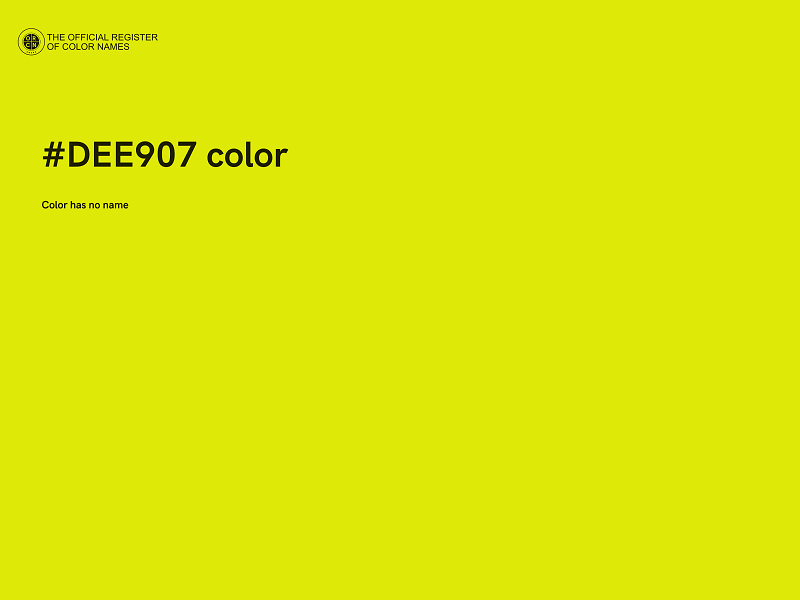 #DEE907 color image