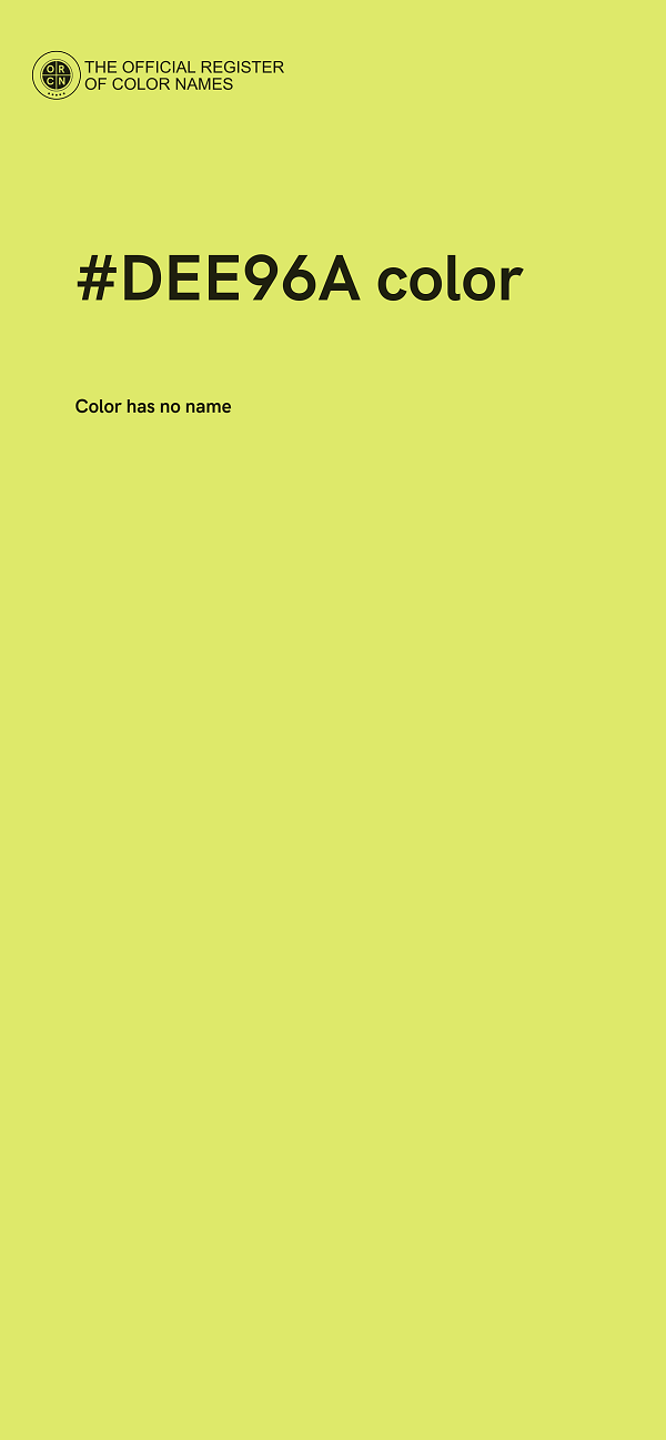 #DEE96A color image