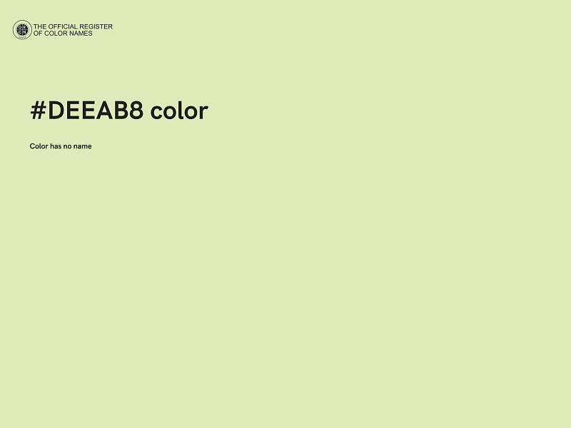 #DEEAB8 color image