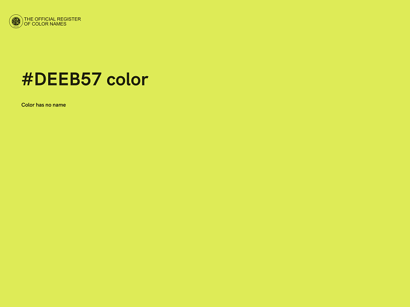 #DEEB57 color image