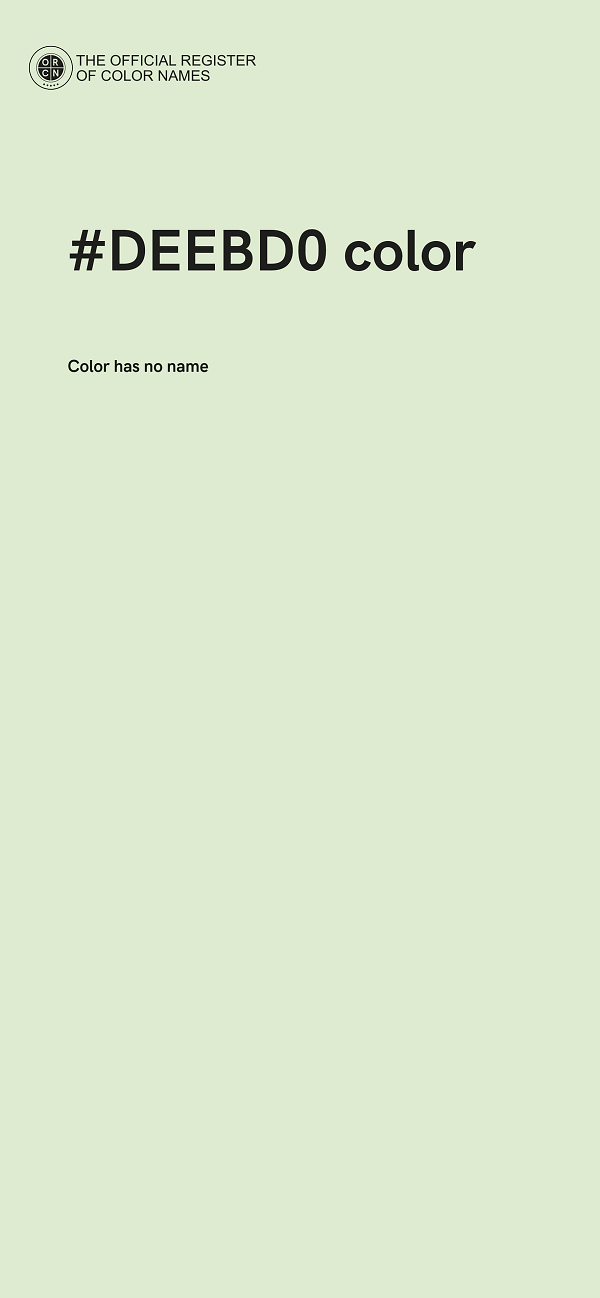#DEEBD0 color image