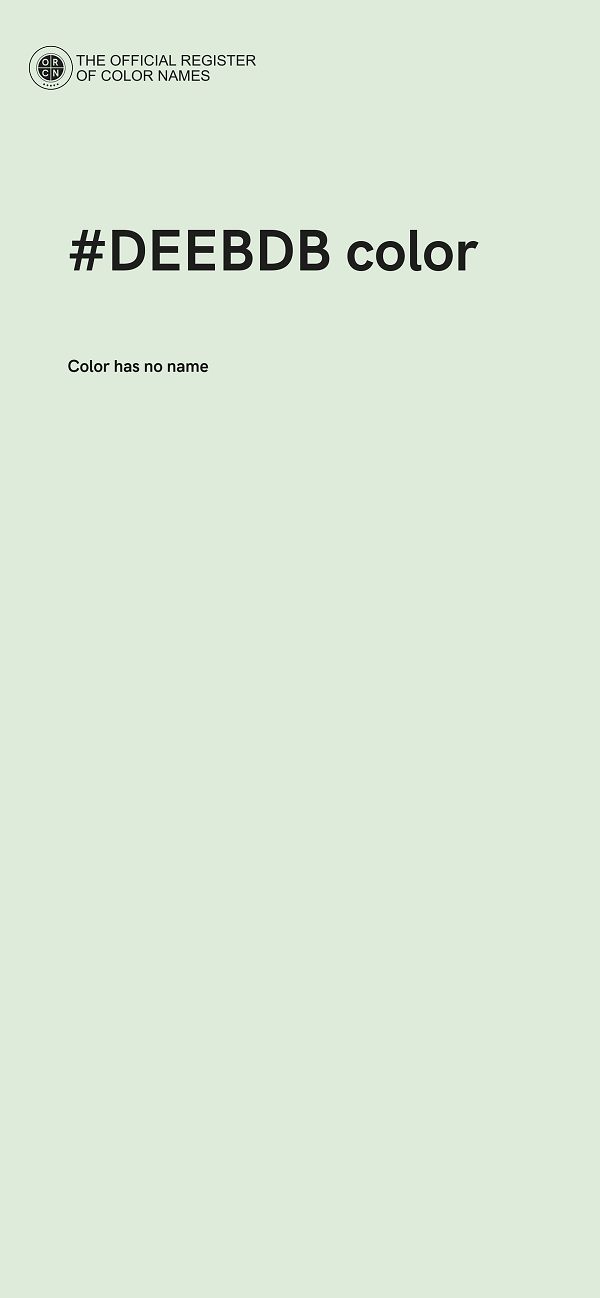 #DEEBDB color image