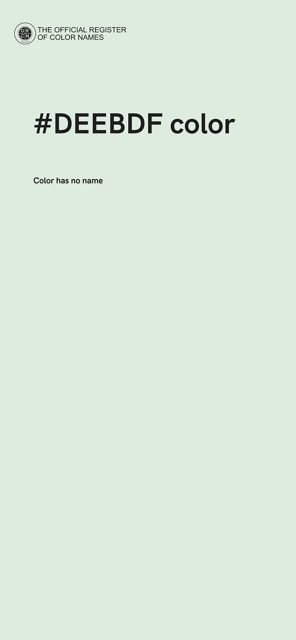 #DEEBDF color image