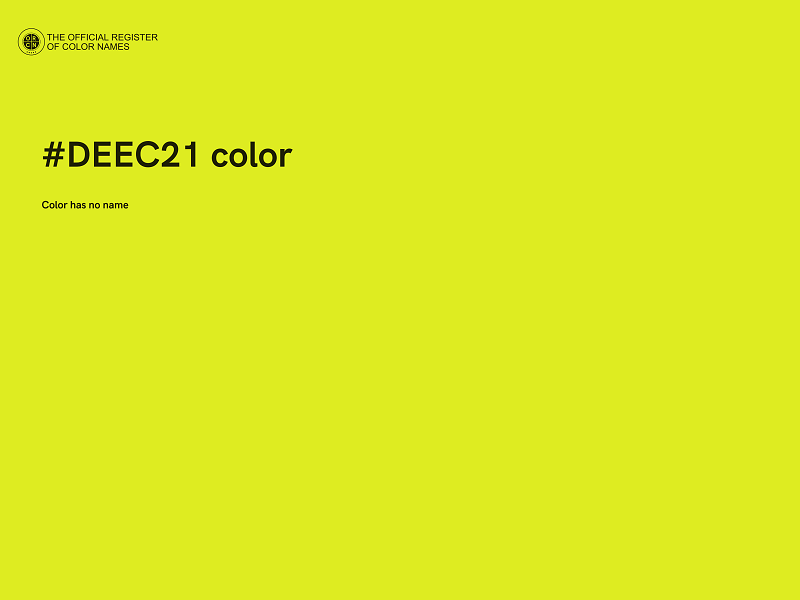 #DEEC21 color image