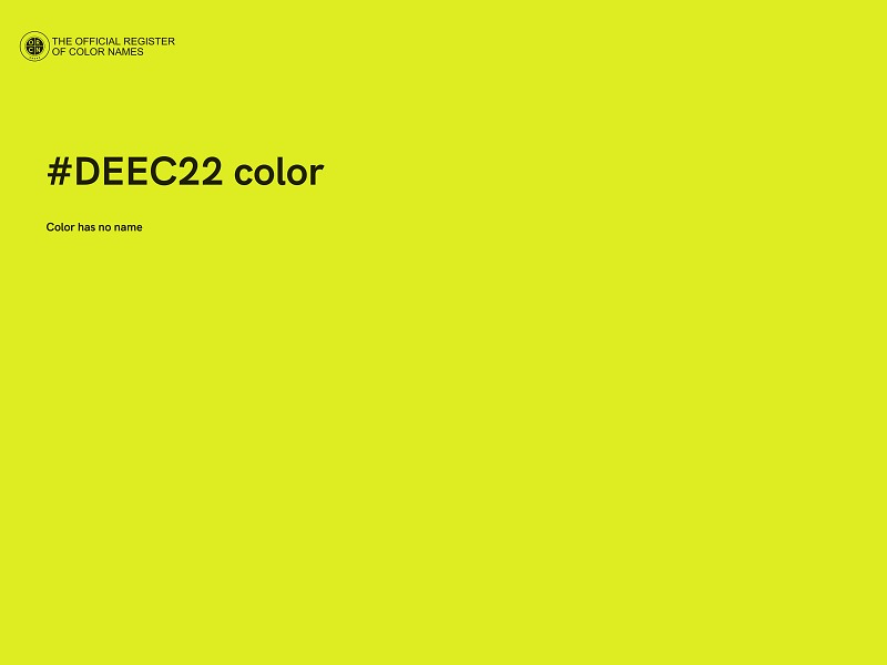 #DEEC22 color image