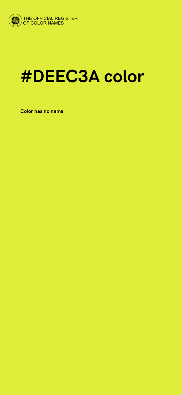 #DEEC3A color image