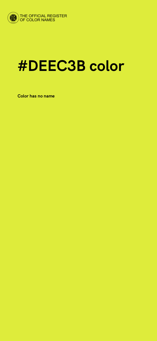 #DEEC3B color image