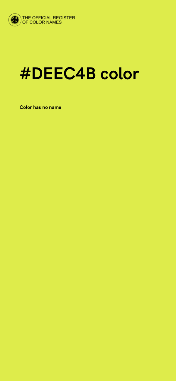 #DEEC4B color image