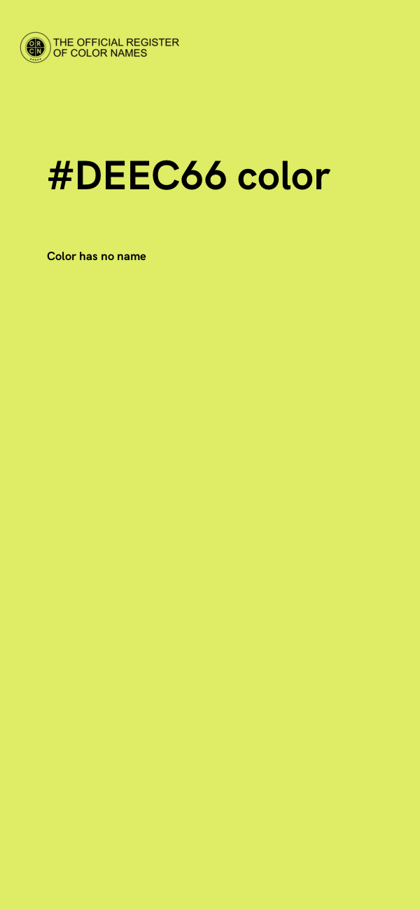 #DEEC66 color image