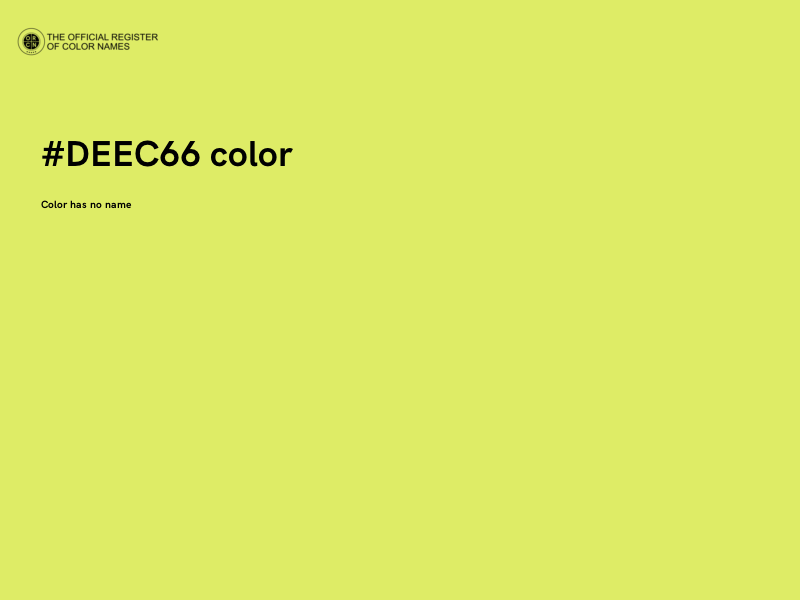 #DEEC66 color image