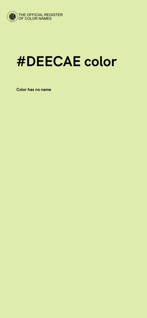 #DEECAE color image