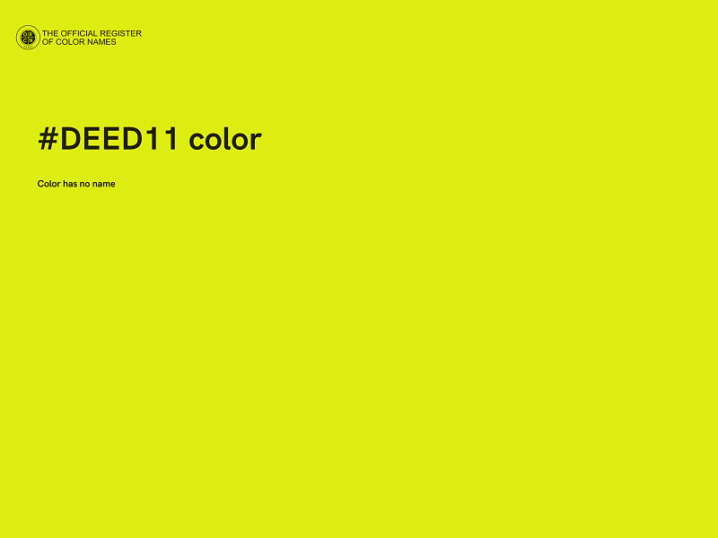 #DEED11 color image