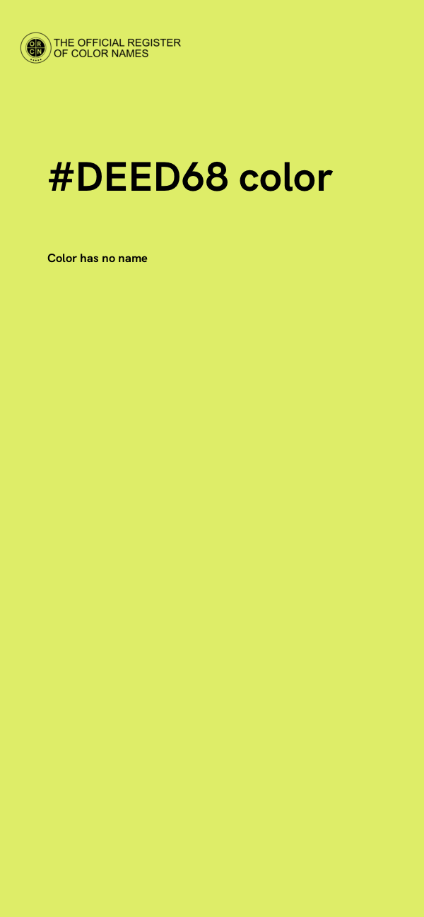 #DEED68 color image