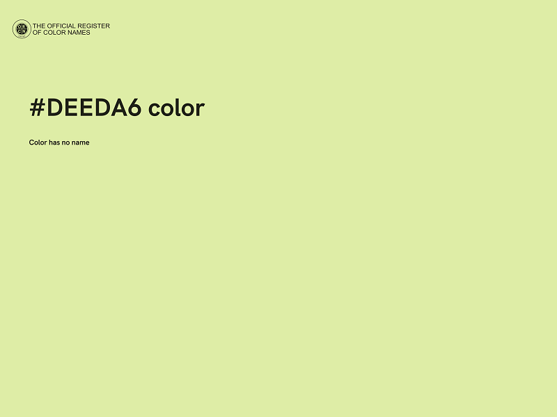 #DEEDA6 color image