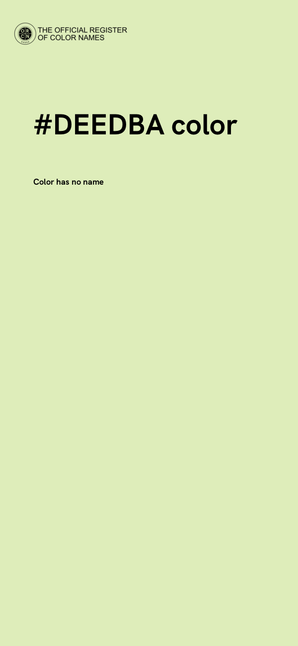 #DEEDBA color image