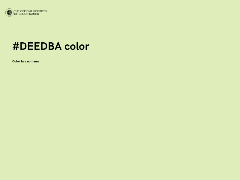 #DEEDBA color image