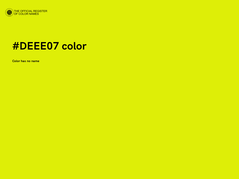 #DEEE07 color image