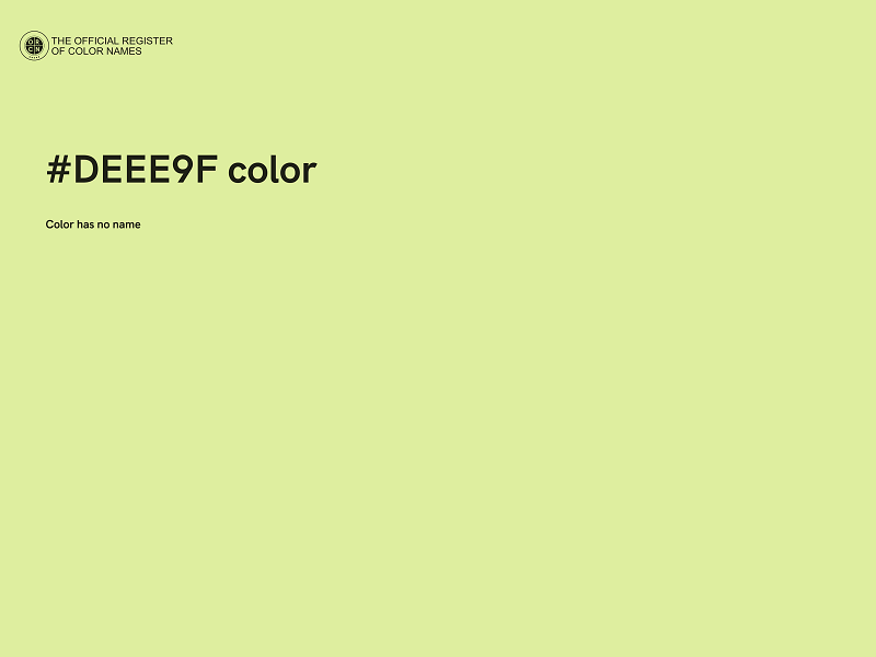 #DEEE9F color image