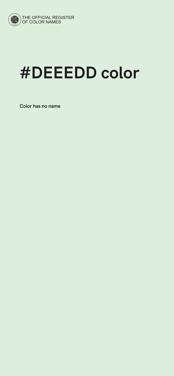 #DEEEDD color image