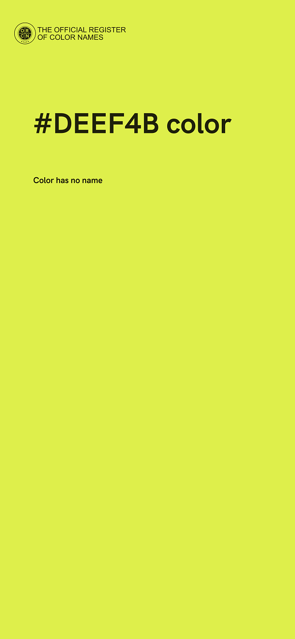 #DEEF4B color image