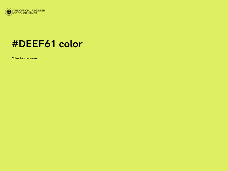 #DEEF61 color image