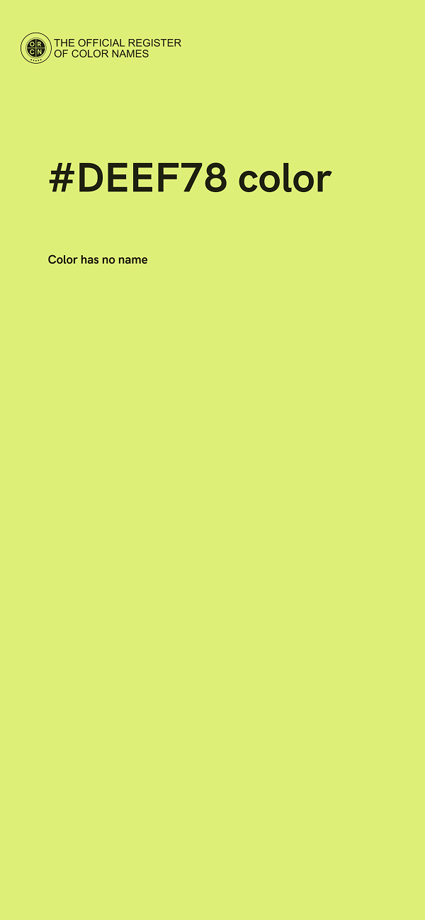 #DEEF78 color image