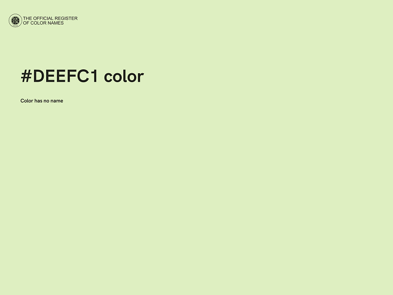 #DEEFC1 color image