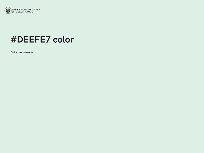 #DEEFE7 color image