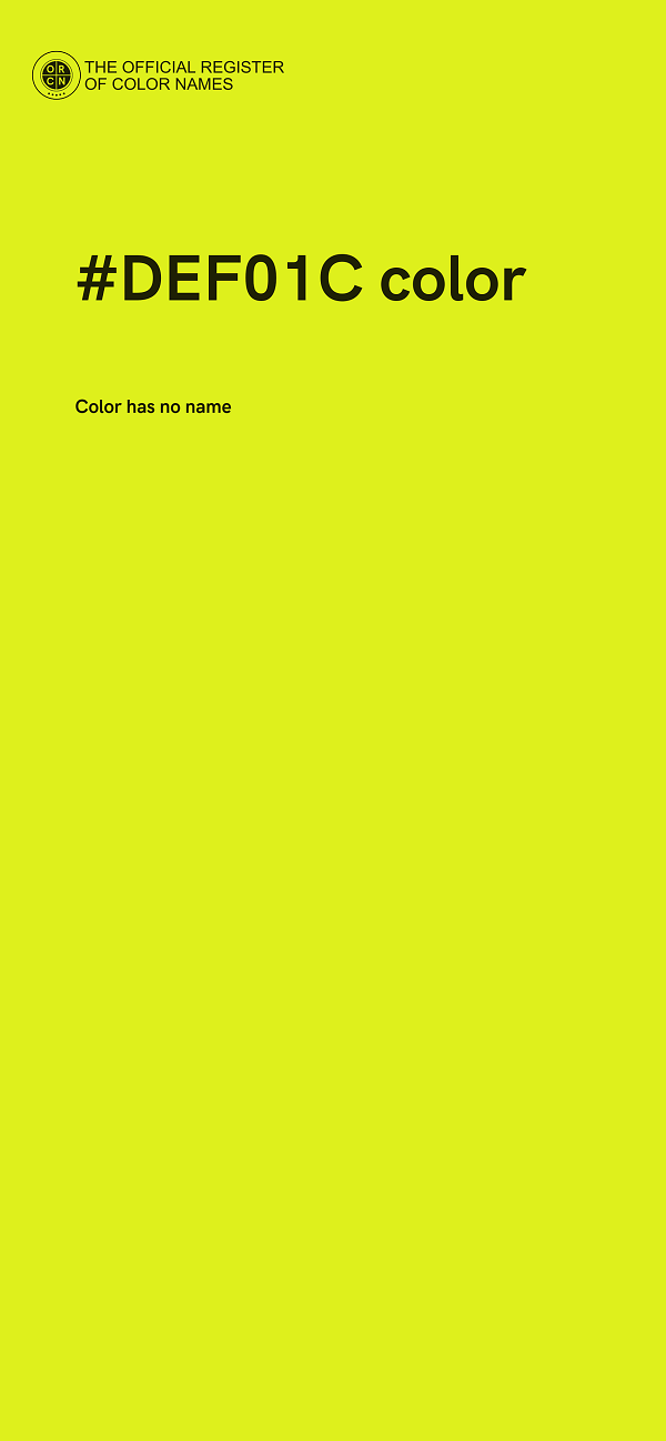 #DEF01C color image