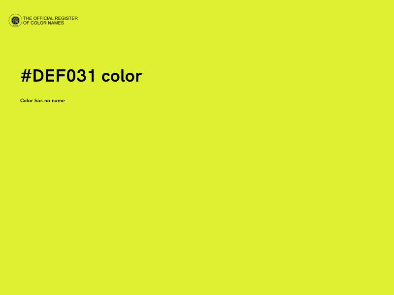 #DEF031 color image