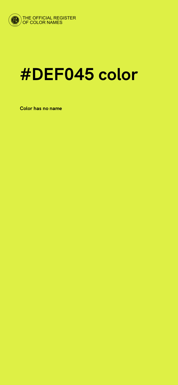 #DEF045 color image