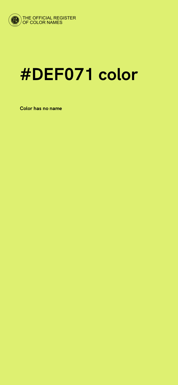 #DEF071 color image