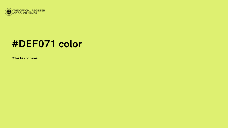 #DEF071 color image