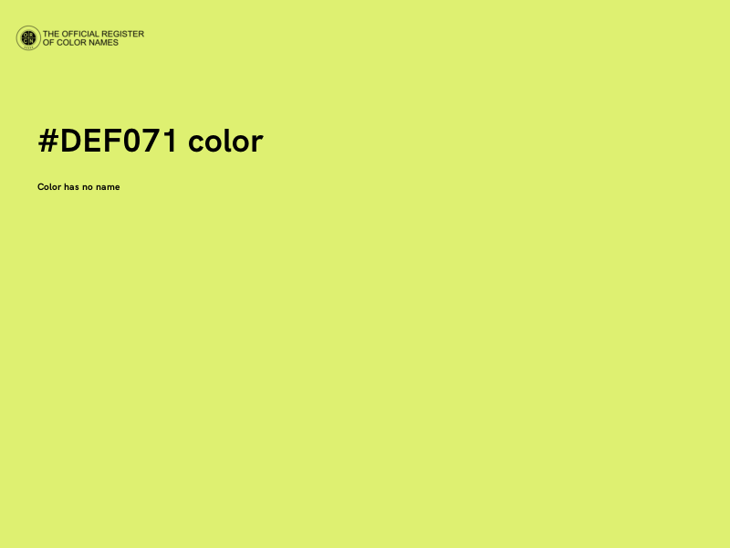 #DEF071 color image