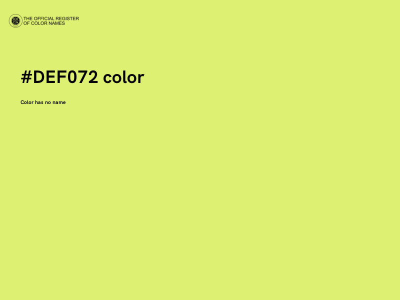 #DEF072 color image