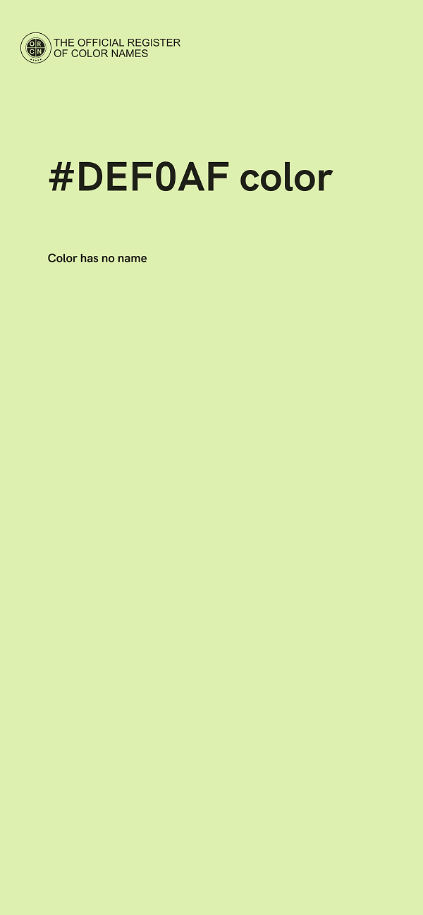 #DEF0AF color image
