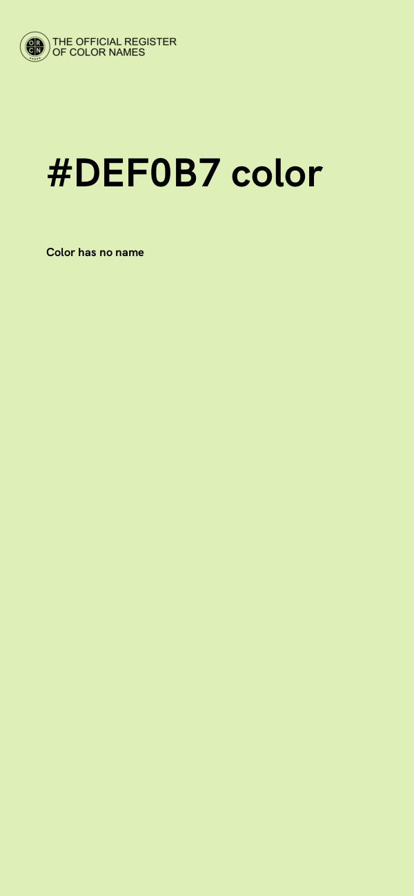 #DEF0B7 color image