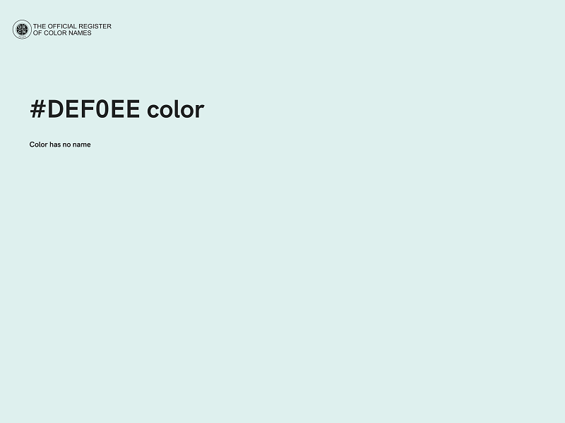 #DEF0EE color image