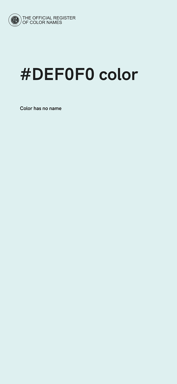 #DEF0F0 color image