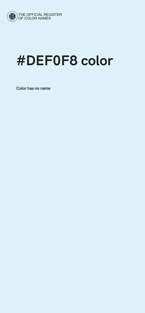 #DEF0F8 color image