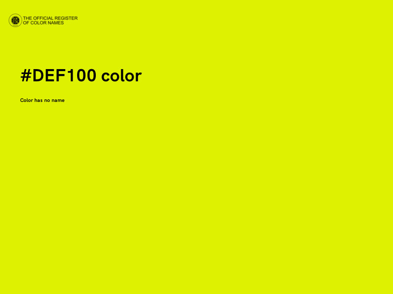 #DEF100 color image