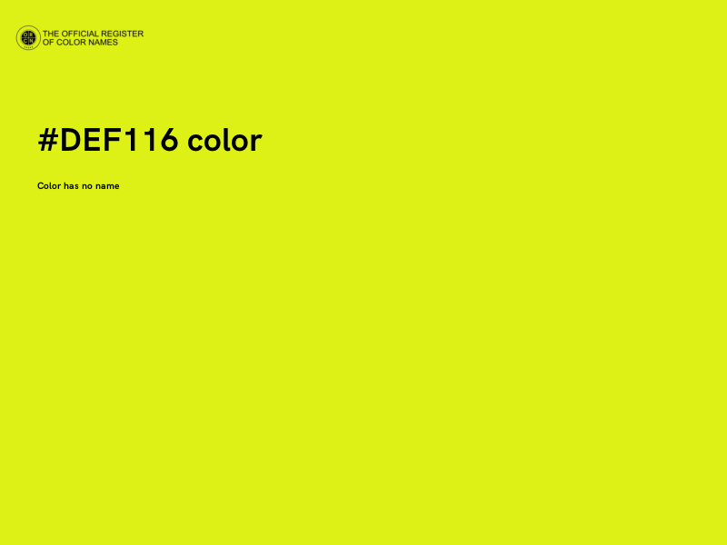 #DEF116 color image