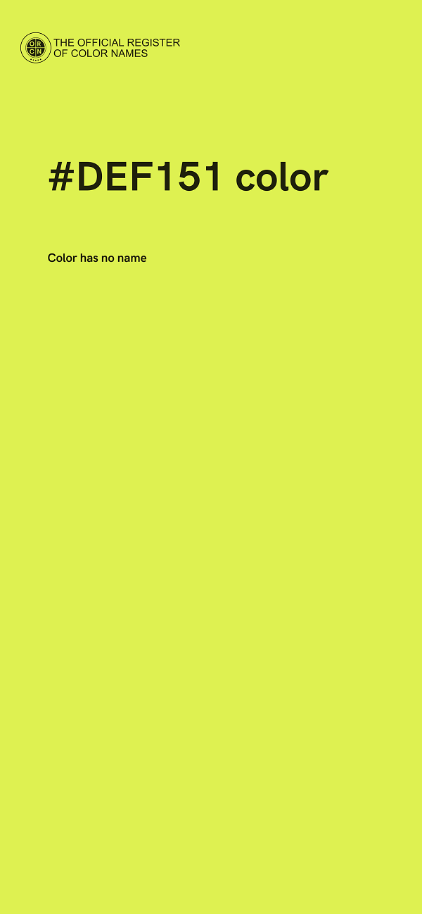 #DEF151 color image