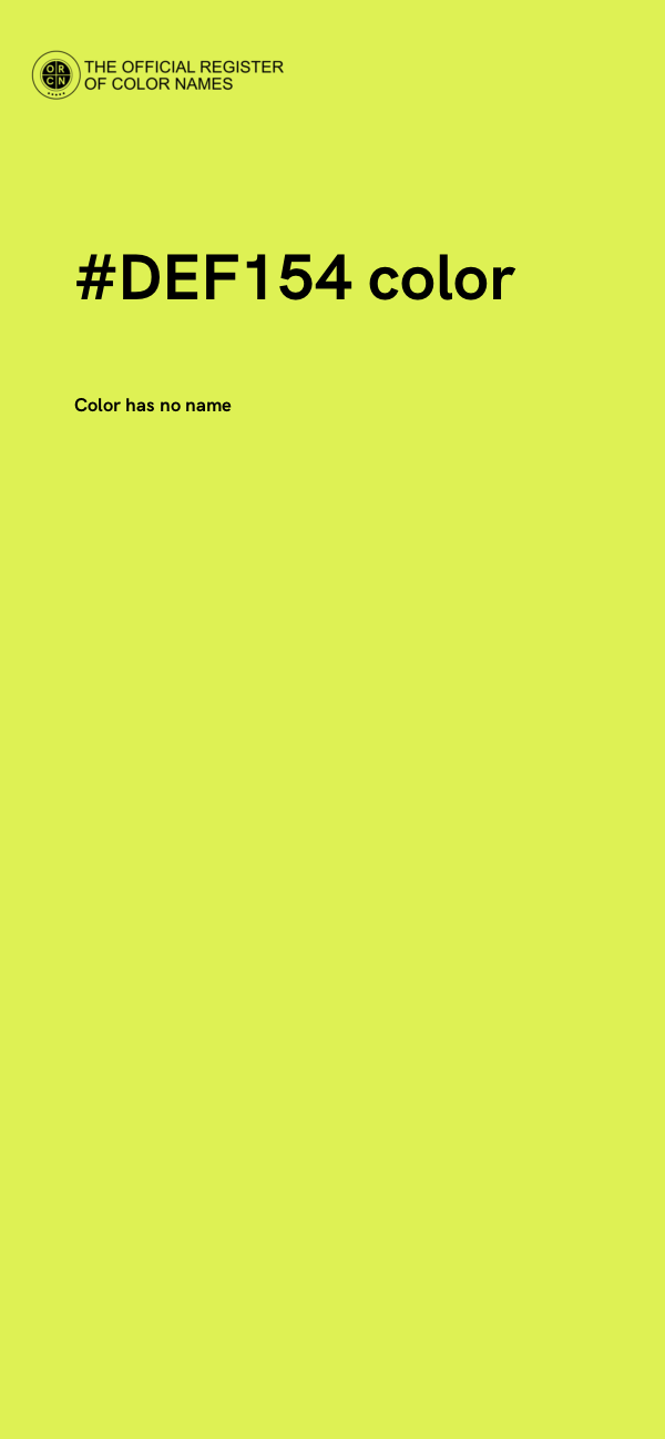 #DEF154 color image