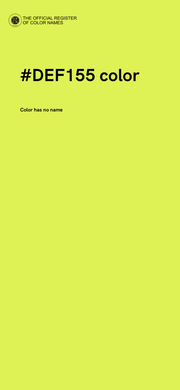 #DEF155 color image